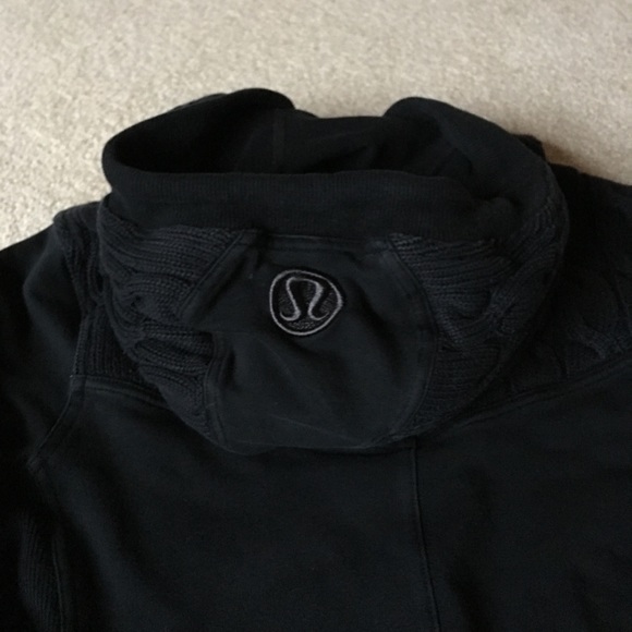 lululemon athletica Tops - Lululemon Black Fireside Scuba Knit Hoodie -10